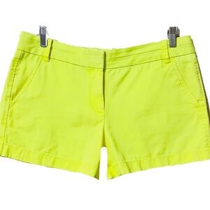J.Crew Shorts Size 10 Neon Yellow Chino Short Belt
